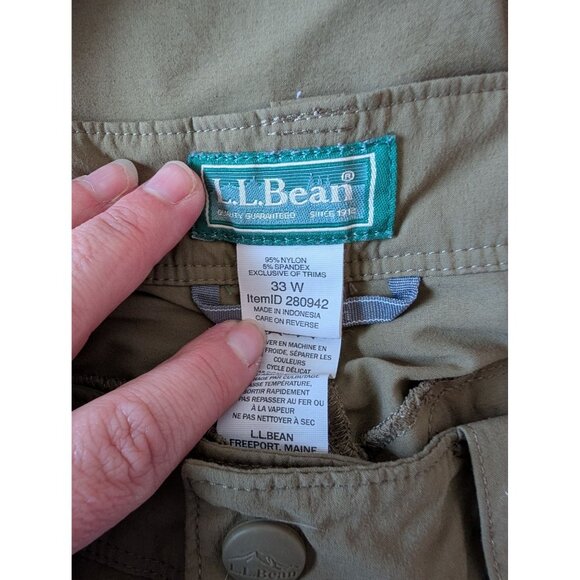 L.L. Bean 33W Men's Shorts Hiking Cargo gorpcore outdoors - Picture 4 of 4